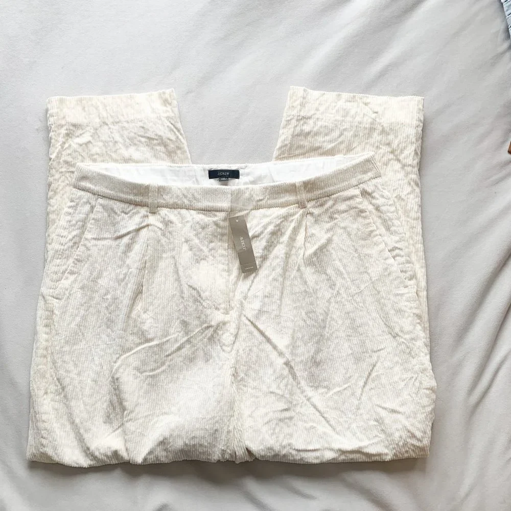 J.Crew Cream Tapered-leg Italian Corduroy Pant - Picture 5 of 5